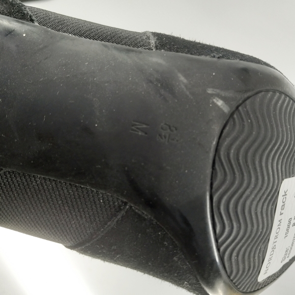 Vaneli 8.5 Black Suede Elastic Short Boot - Picture 2 of 5